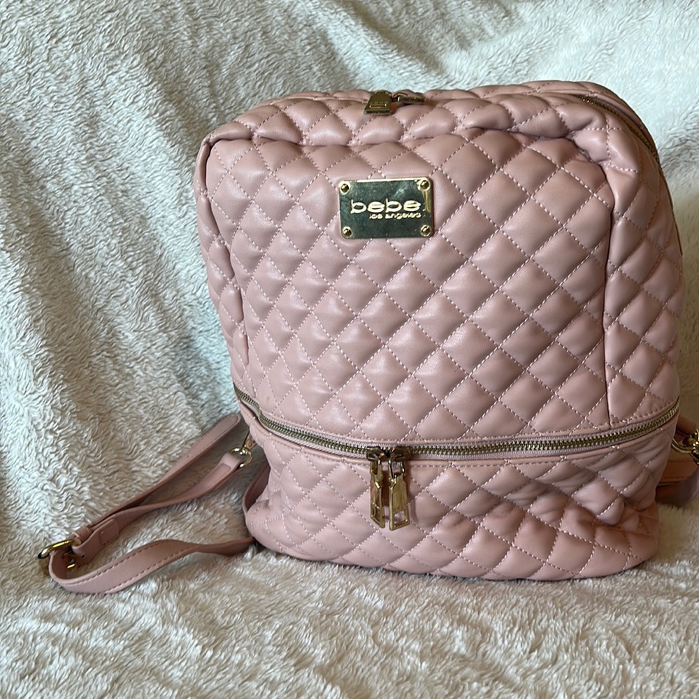 Bebe Quilted Backpack, Dusty Rose